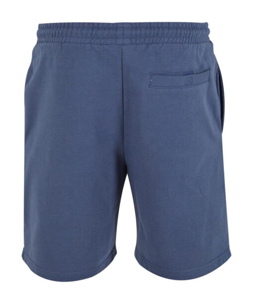 Shorts "Rheinstadt x Heimatliebe" Indigo Blau Heimatstoff Uerdingen Rückseite