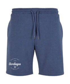 Shorts "Rheinstadt x Heimatliebe" Indigo Blau Heimatstoff Uerdingen Vorderseite