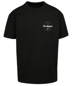 T-Shirt "Rheinstadt x Heimatliebe" Schwarz Oversized Heimatstoff Uerdingen Vorderseite