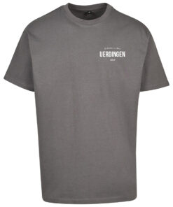 T-Shirt "Städtche am Rhien" Grau Oversized Vorderseite