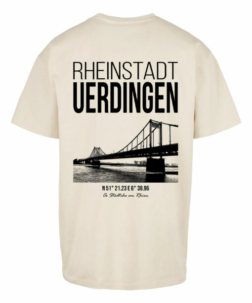 T-Shirt "Städtche am Rhien" Sand Oversized Uerdingen