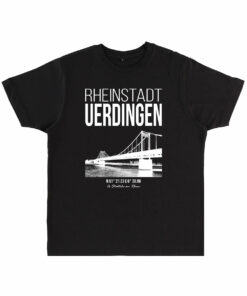 T-Shirt "Städtche am Rhien" Schwarz Unisex Uerdingen